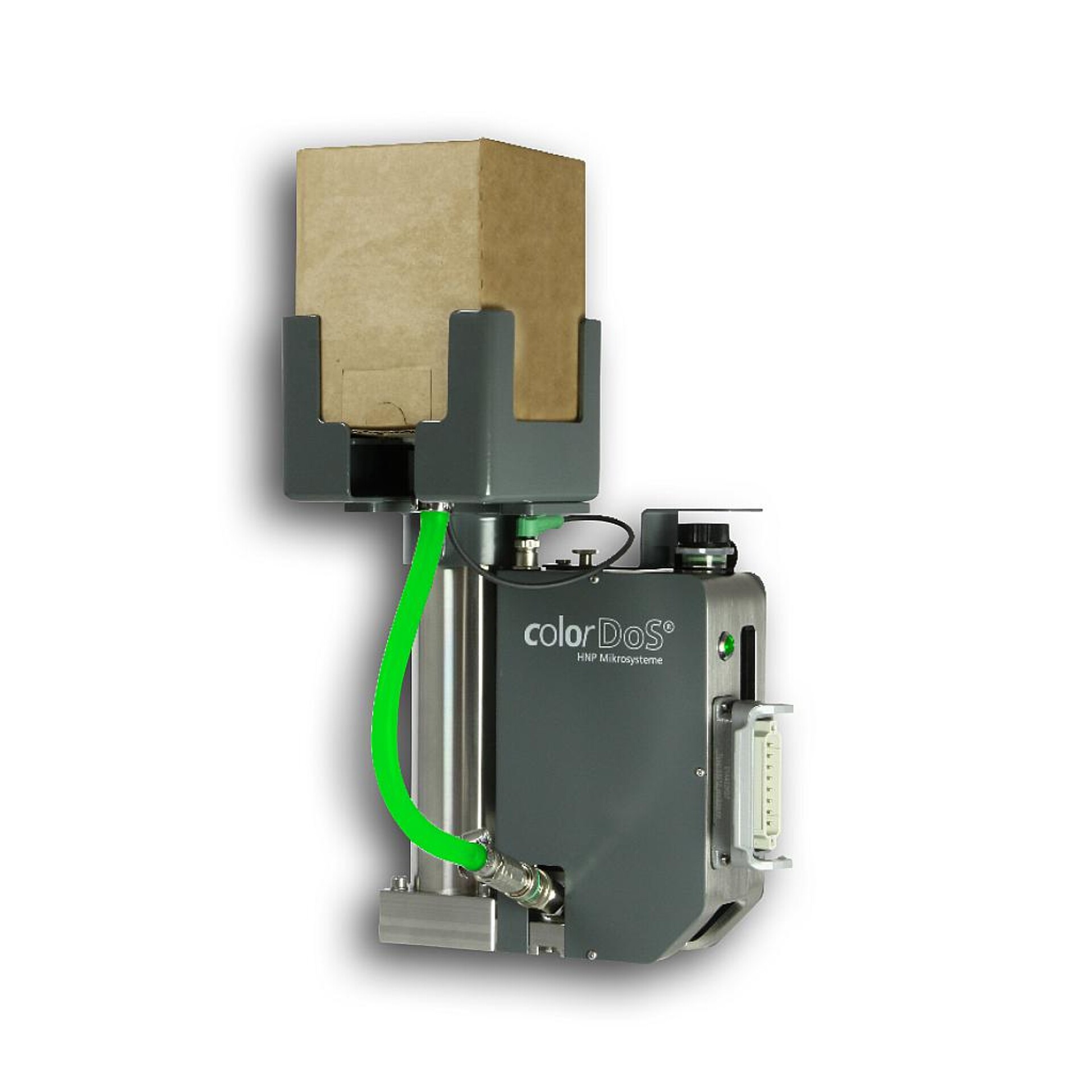Das colorDoS ist ein kompaktes System zur Dosierung von Flüssigfarben. (Foto: HNP)