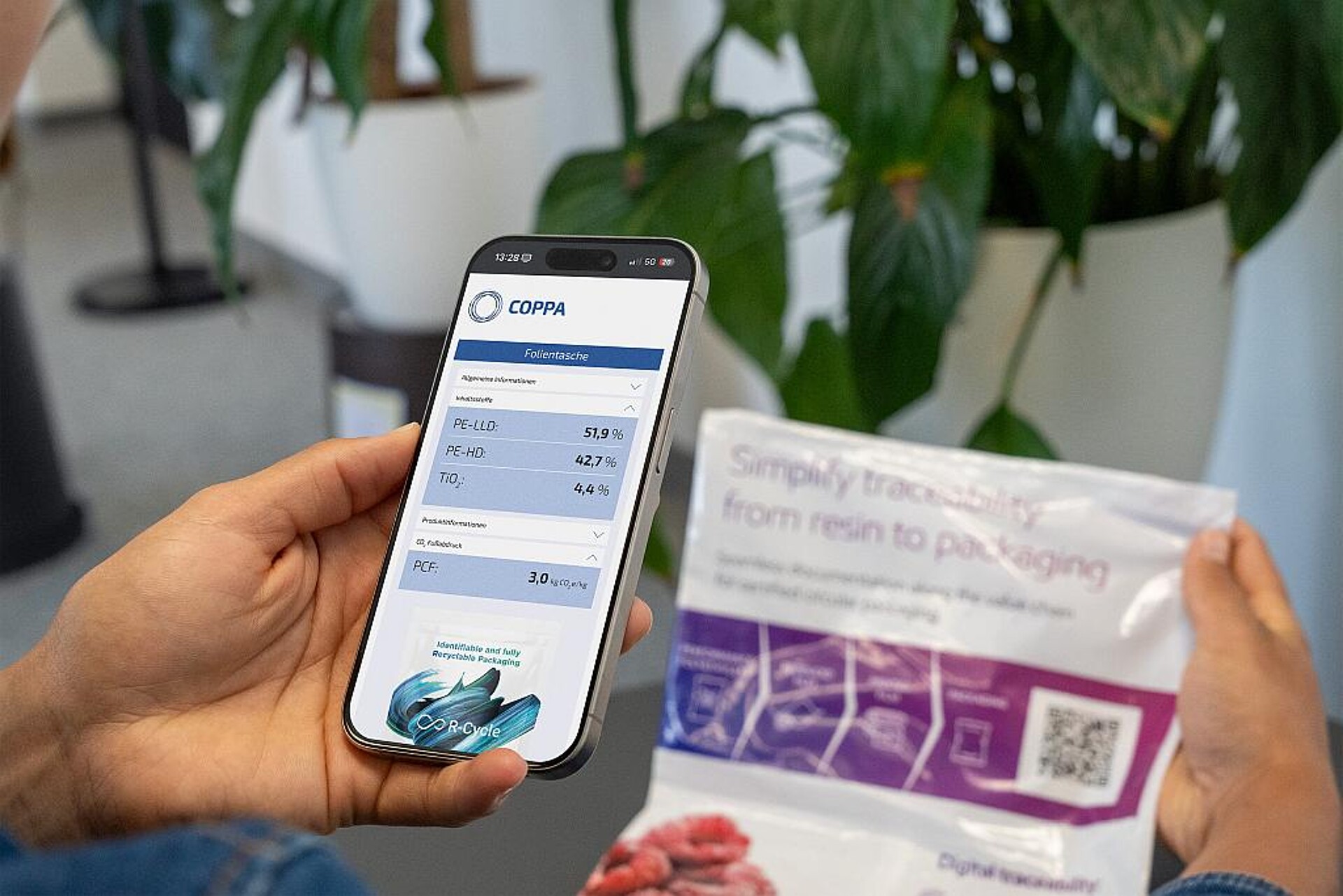 Das Projekt COPPA schafft eine digitale Plattform, die den digitalen Produktpass für Verpackungsmaterialien über mehrere Wertschöpfungsstufen weitergibt. (Foto: Luca Hofmannbeck/SKZ)