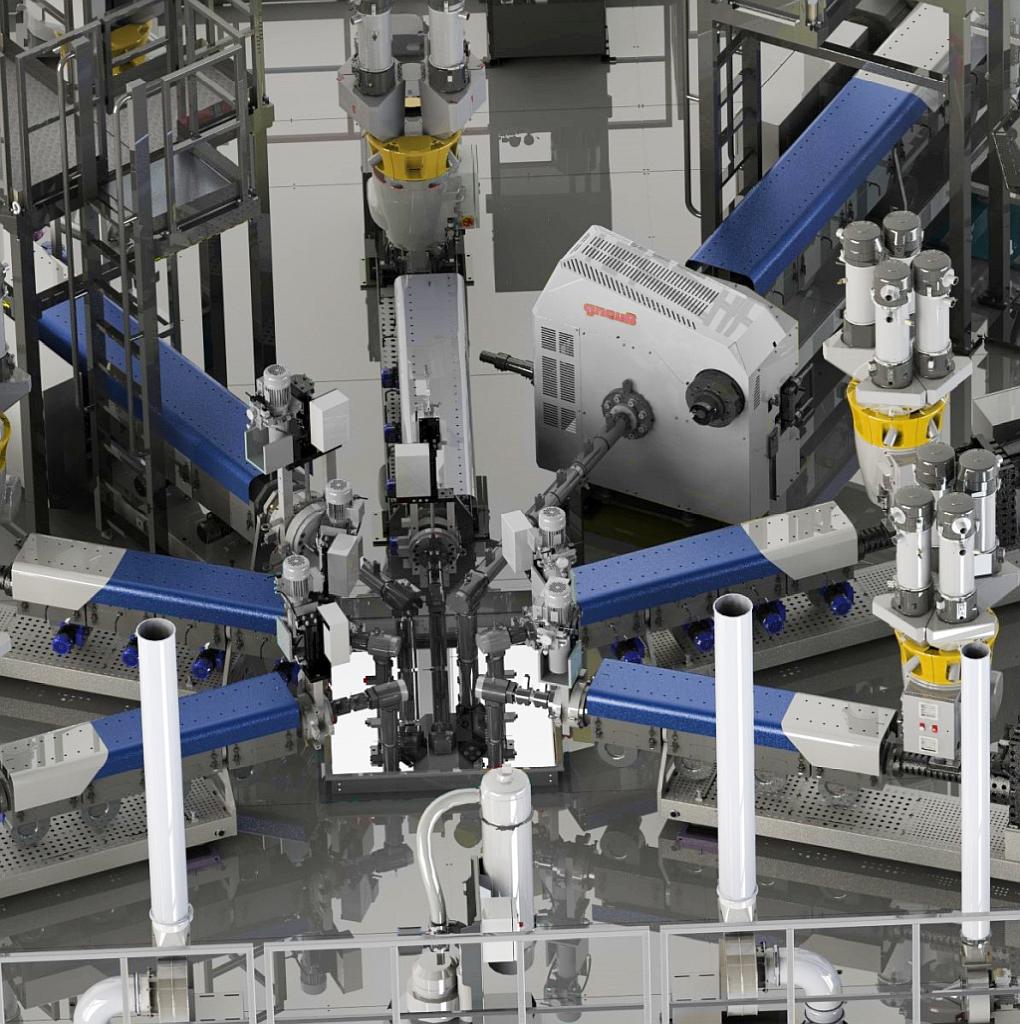 Produktionslinie mit Gneuß RSFgenius Filtrationssystem in Europa. (Foto: Gneuß)