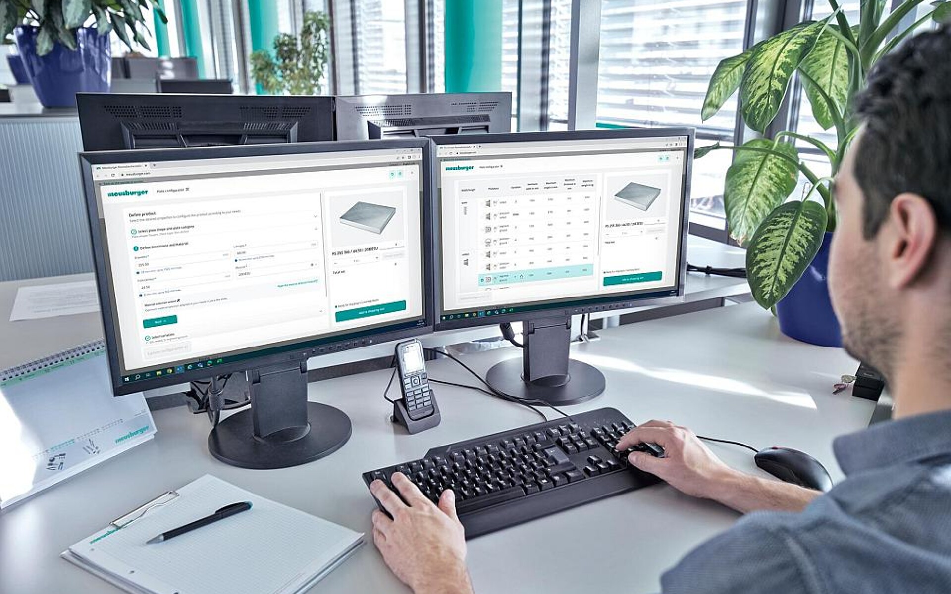 Der Platten-Konfigurator ermöglicht, Platten schnell und einfach zu konfigurieren und zu bestellen. (Foto: Meusburger)