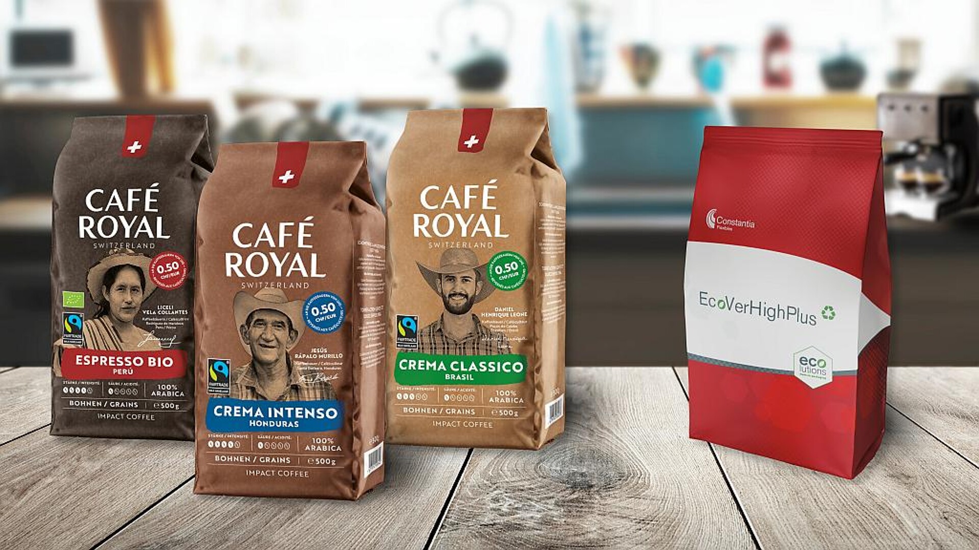 Constantia Flexibles bietet eine neue Verpackung für die Kaffeeindustrie – mit Fokus auf Recyclingfähigkeit, Funktionalität und Qualität. (Foto: Constantia Flexibles)