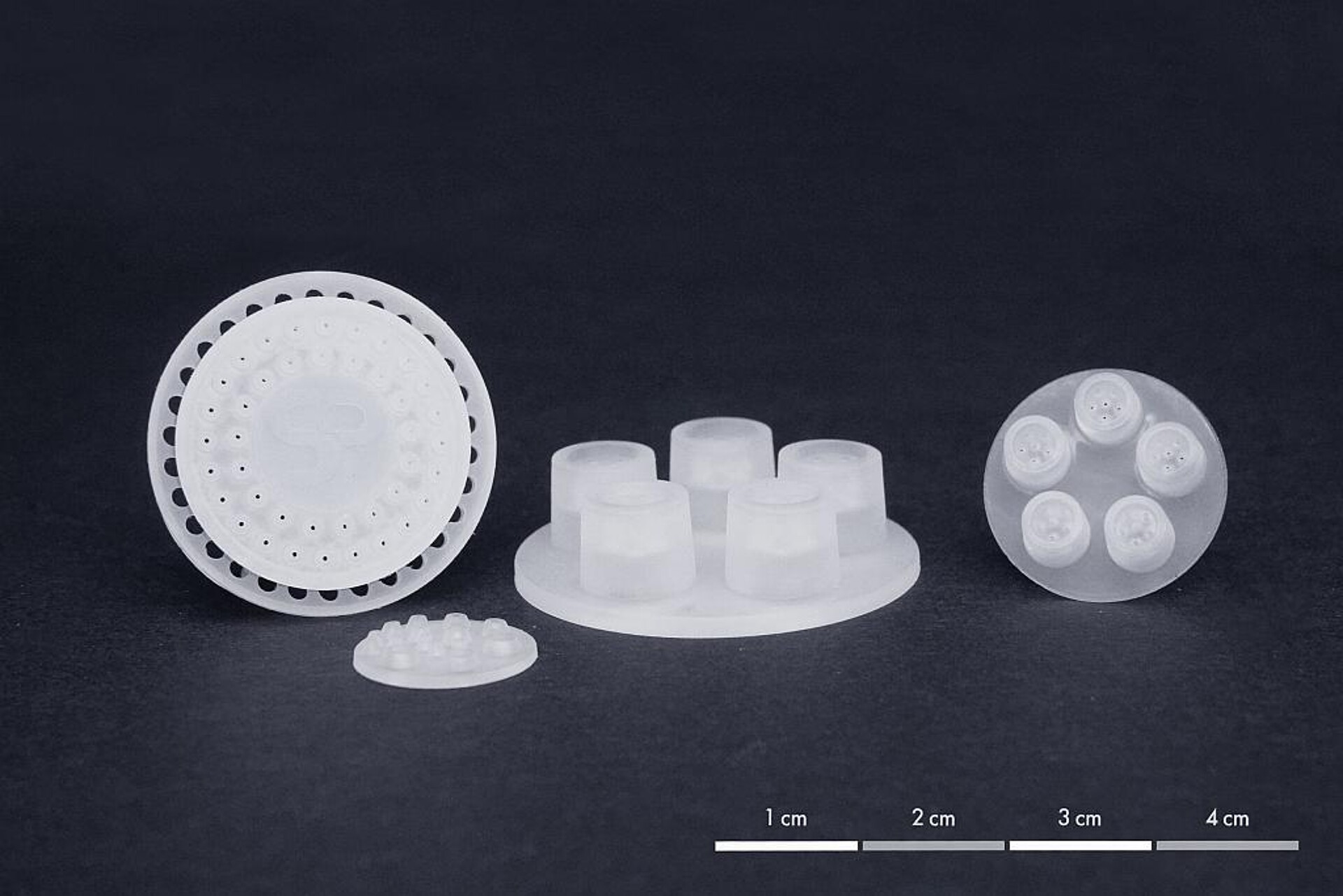 3D-gedruckte Prototypen aus Silikon für Sanitärdichtungen. (Foto: Spectroplast)