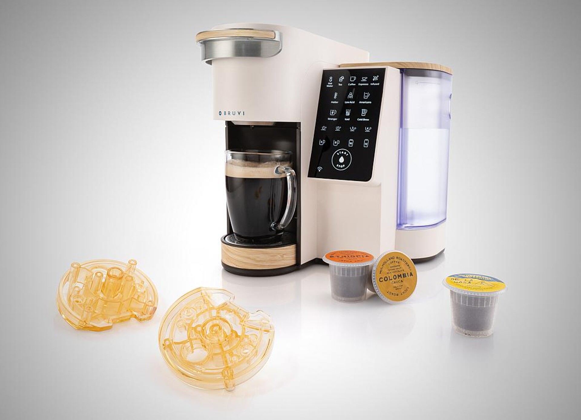 Die amerikanische Kaffeemarke Bruvi verwendet das PESU Ultrason E 2010 für die Herstellung der Extraktorlinse in ihren Kaffeemaschinen. (Foto: BASF)