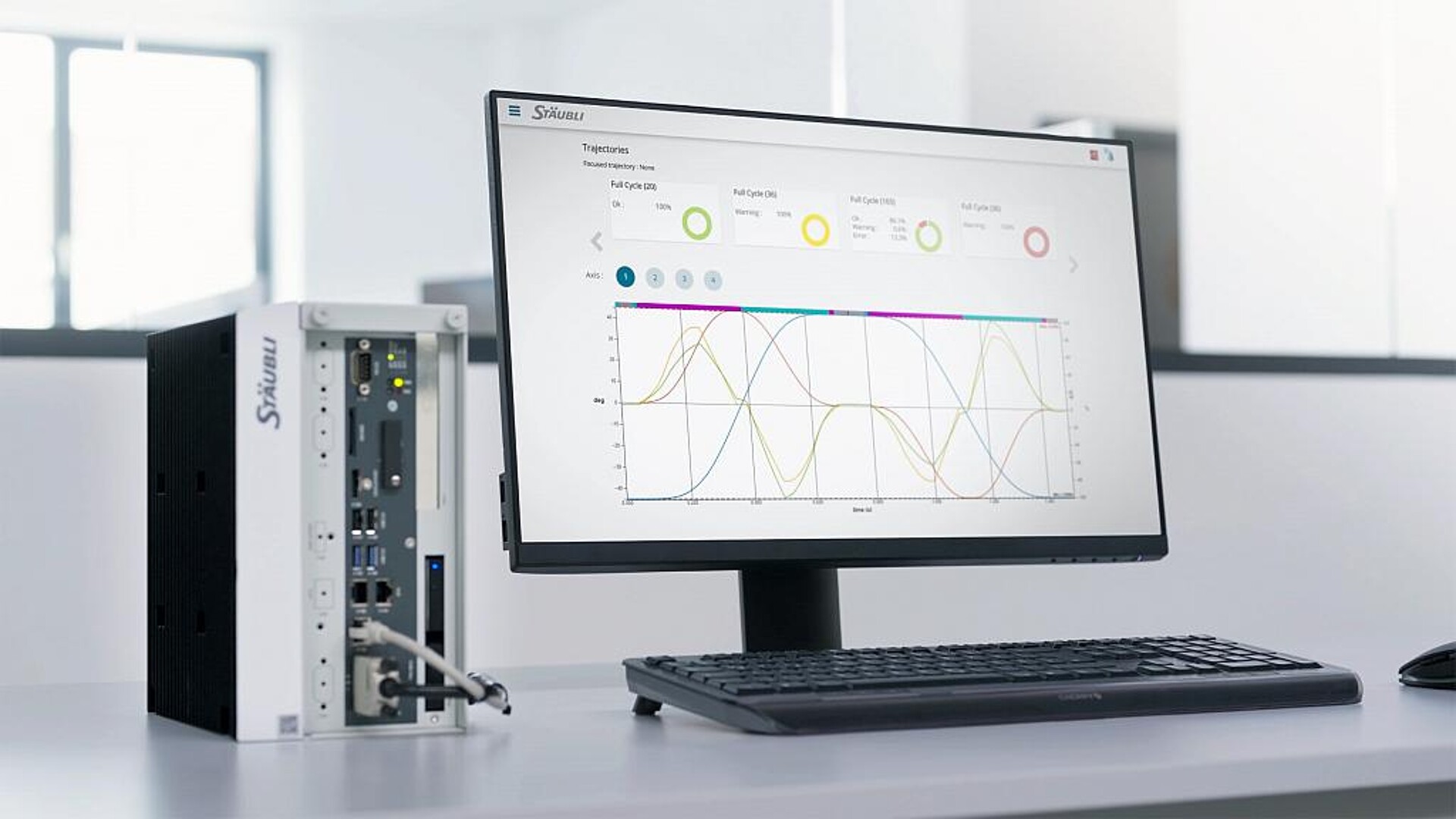 Die on-site Plattform sammelt, verarbeitet, analysiert und visualisiert nicht nur Roboterdaten, sondern auch Daten von Anwendung und Equipment. (Foto: Stäubli)