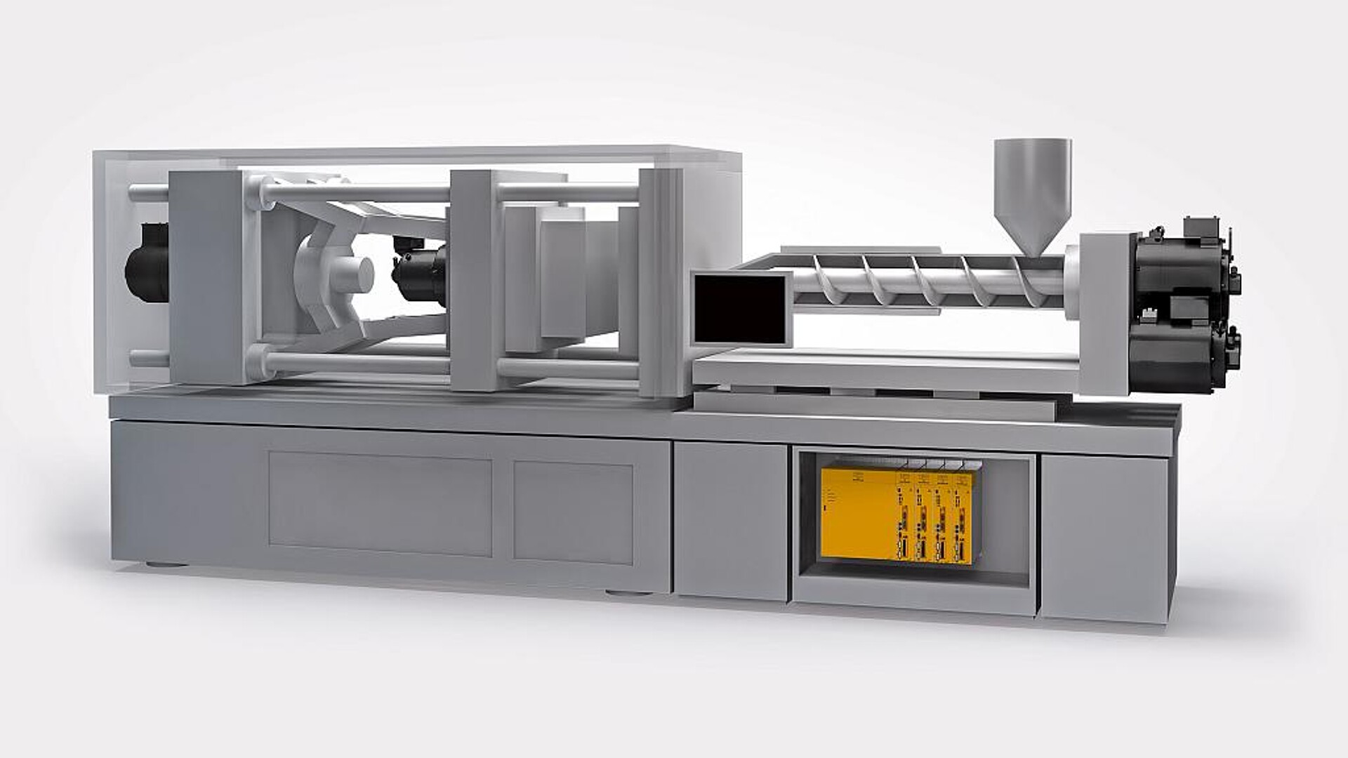 Im Fokus steht die Regelung und Elektrifizierung hybrider und vollelektrischer Spritzgießmaschinen. (Foto: Baumüller)