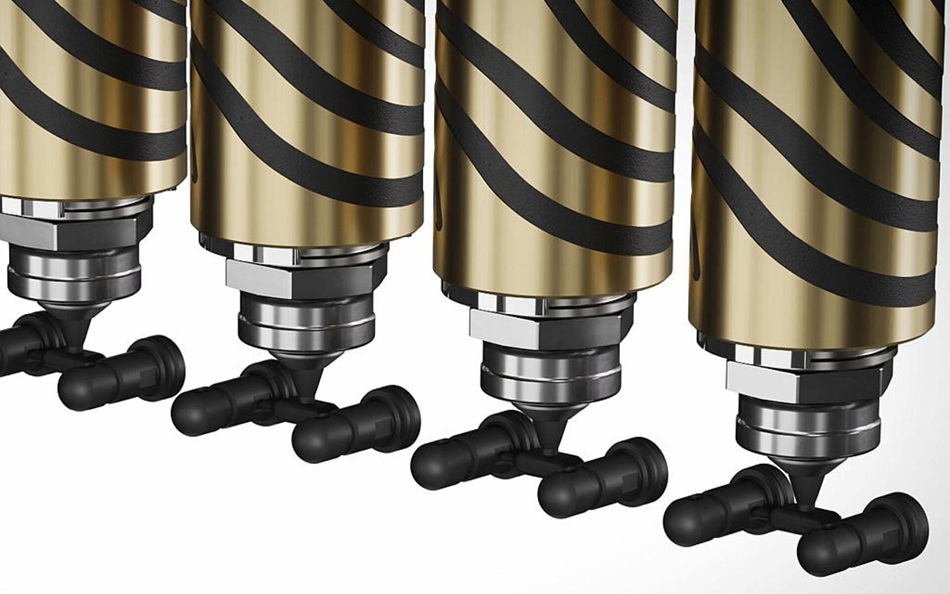 Mit einem Abstand von 15 mm zwischen den Düsen und einem Cut-out von 12 mm eignet sich die Up-Düsenserie für Anwendungen mit geringem Schussgewicht und schwer zugänglichen Anschnitt-Positionen. (Foto: Oerlikon HRSflow)