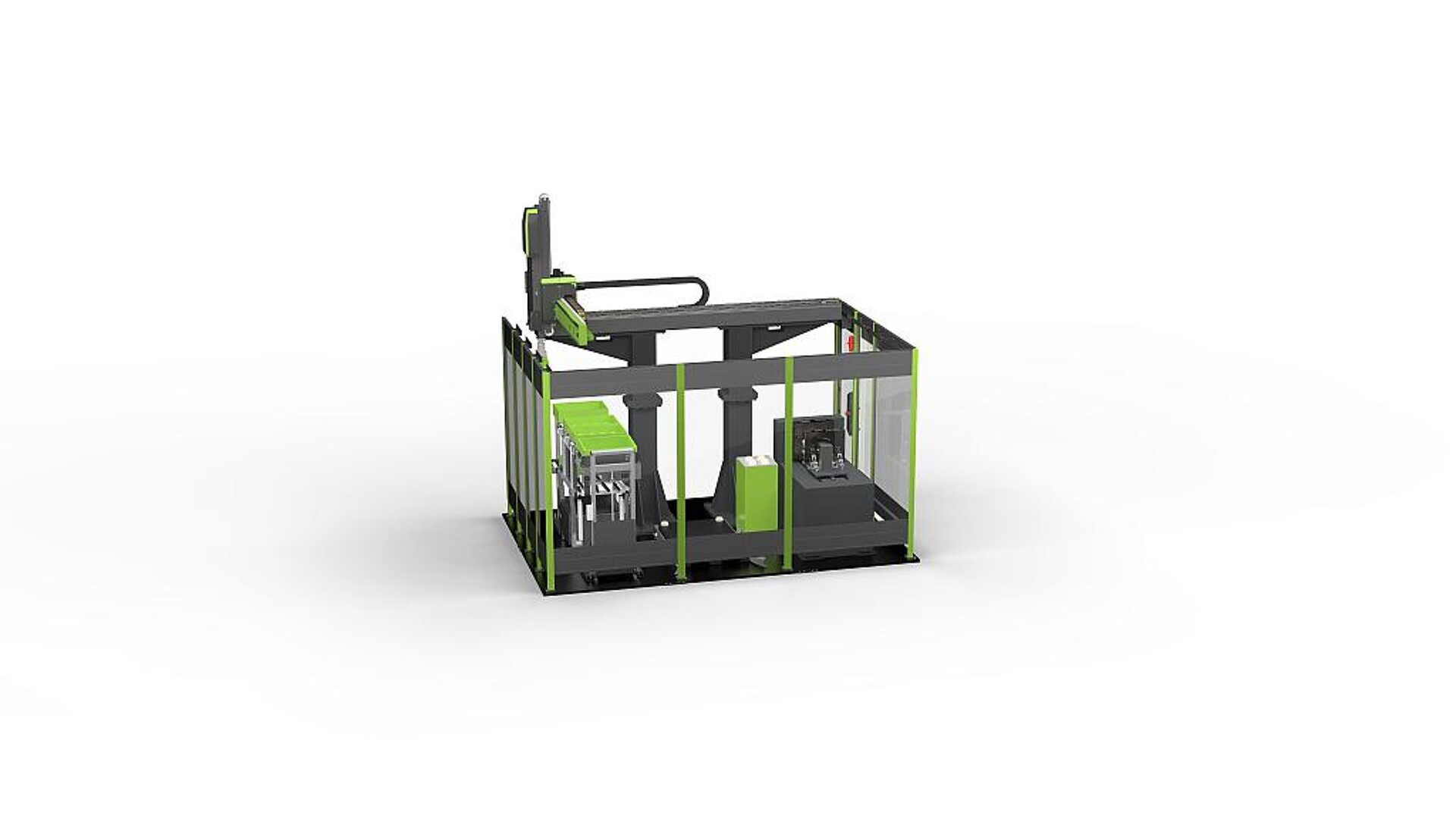 Engel zeigt auf der K 2025 die Flexibilität der neuen viper Linearroboter mit vergrößertem Arbeitsraum und den vibrationsarmen Multi-Level Boxtransfer als platzsparende und hochflexible Lösung für effiziente Produktionsprozesse. (Foto: Engel)