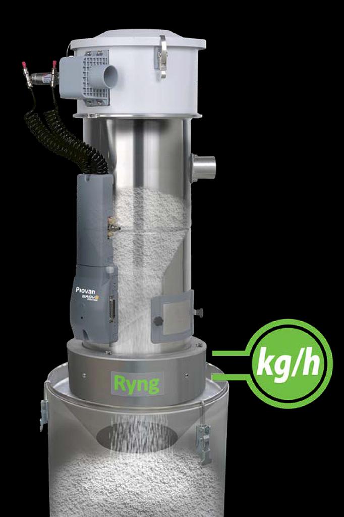 Das Überwachungssystem Ryng misst Produktivität und Effizienz der Zuführlinie. (Foto: Piovan)