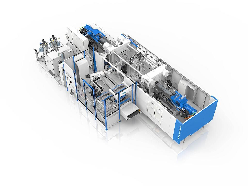 Zum Einsatz kommt eine Spritzgießmaschine GXW 650 mit Wendeplatte. (Foto: KraussMaffei)