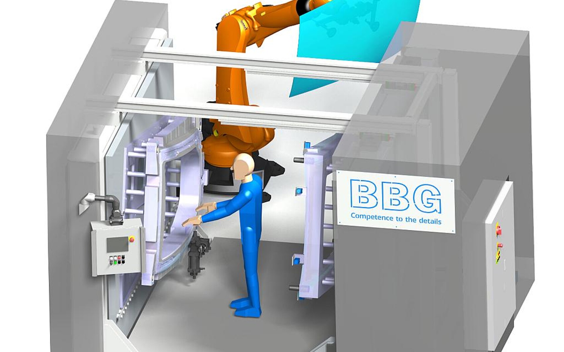 Vertipour ist das weltweit erste Formenträgersystem zum vertikalen Umgießen von Glasscheiben mit Polyurethan. (Abb.: BBG)