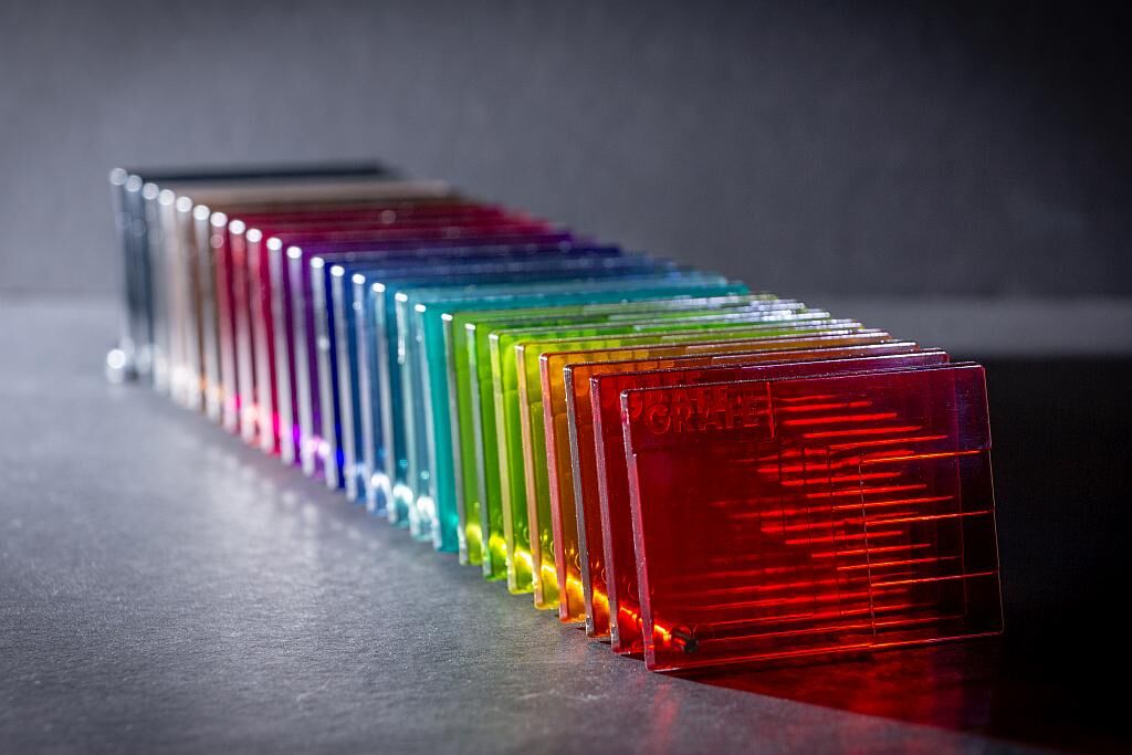 Eine breites Farbsenpektrum bieten die neuen Masterbatches für den 3D-Druck mit PETG. (Foto: Grafe)