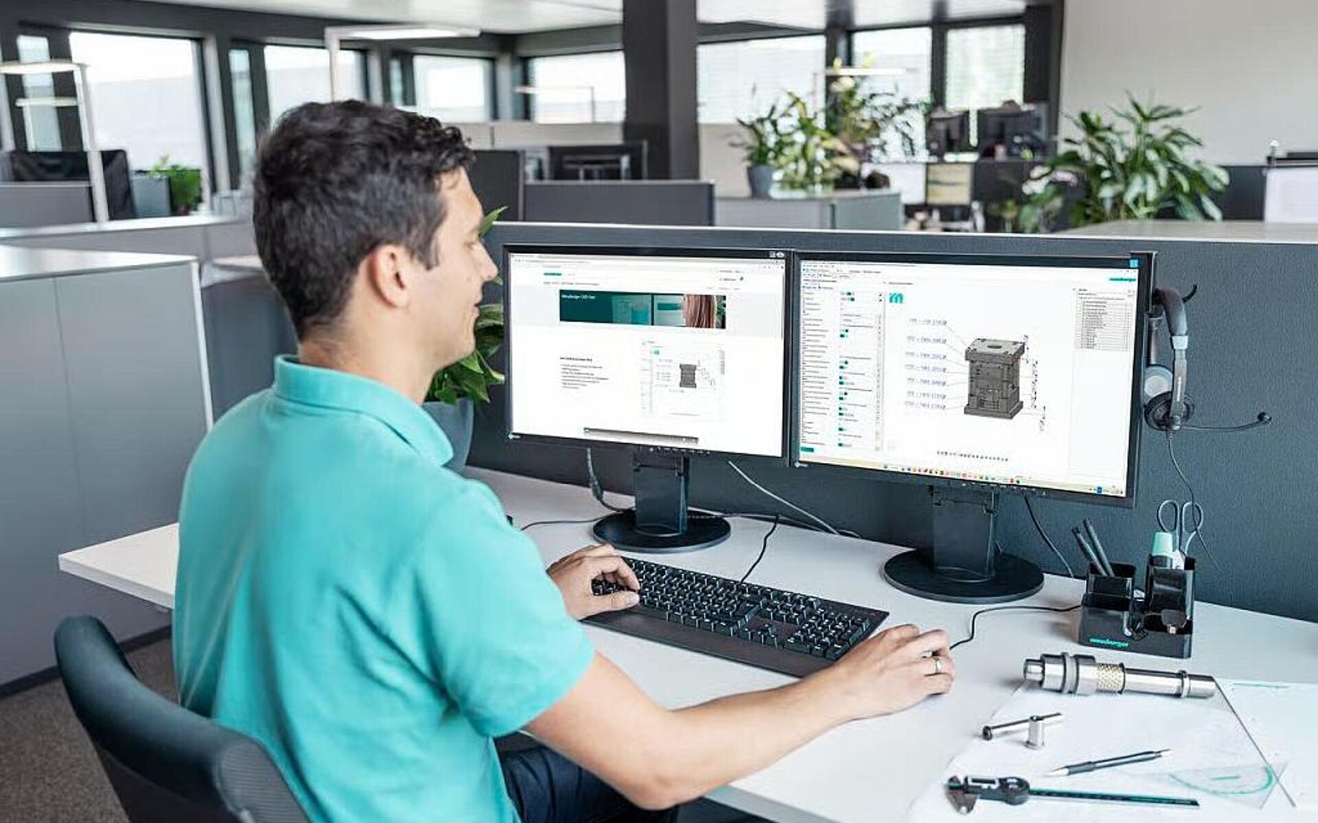 Mit dem CAD-Tool erhalten Nutzer einfachen Zugriff auf die Normteilbibliothek inklusive integrierter Assistenten für Formaufbauten und Stanzgestelle. (Foto: Meusburger)