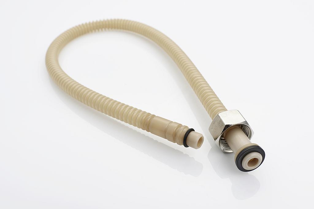 Das PAEK AvaSpire kommt für flexible Wellrohre in Sanitäranwendungen zum Einsatz. (Foto: Syensqo)