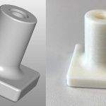 Dom als Druckvorlage: links: CAD-3D-Abbildung; rechts: gedruckter Dom. (Abb.: LuV)