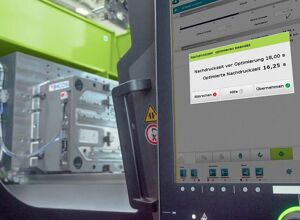 Engel: Sollwert-Assistent für optimale Nachdruckzeit verkürzt das Abmustern